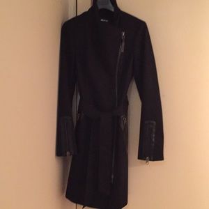 New Mackage Trench Coat with Leather Trim SZ XS
